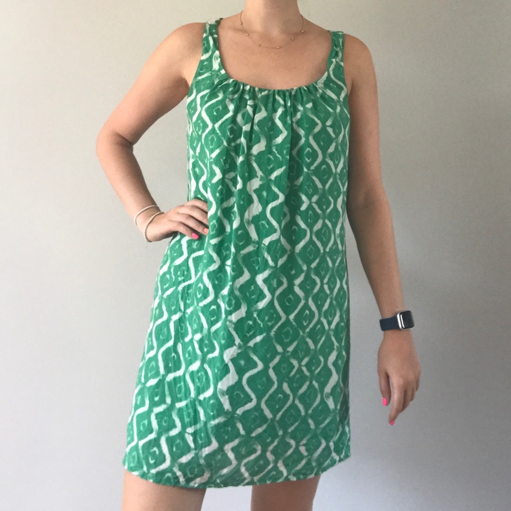 Velvet Green Silk Summer Dress